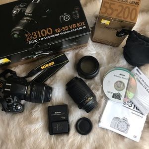 Nikon D3100 18-55VR Lens Kit & 55-200mm Zoom Lens